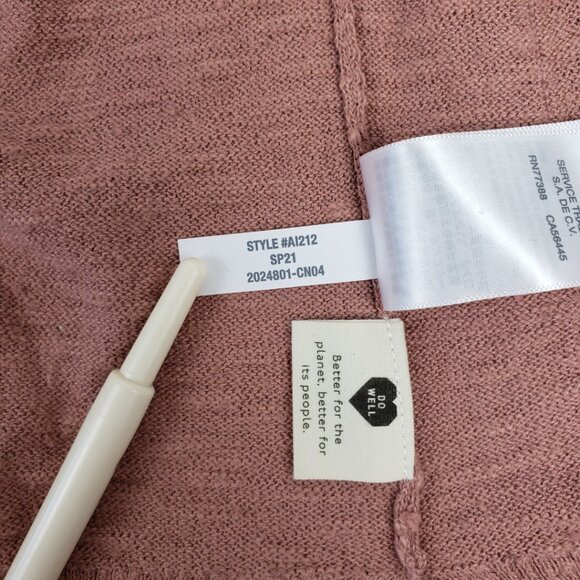 Madewell XXS Dusty Rose Pink Cardigan Sweater Pockets Cotton Blend Women - Picture 8 of 13